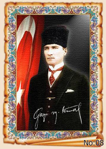 Atatürk Portre Duvar Halısı & Atatürk Tablo Resim Özel Üretim - 7