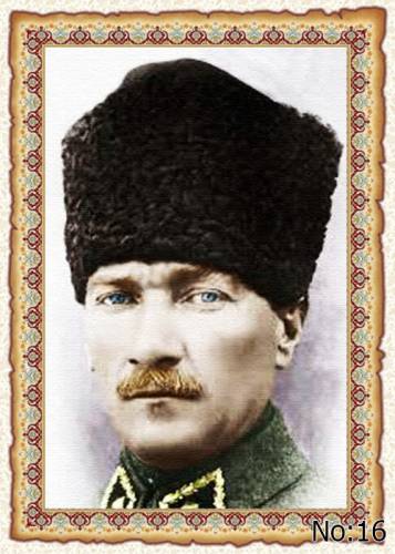 Atatürk Portre Duvar Halısı & Atatürk Tablo Resim Özel Üretim - 15